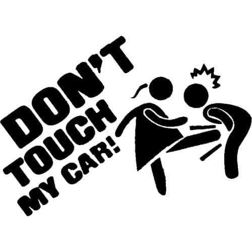 Car Sticker Don't Touch My Cars Decoration Vinyl Decals Fashion Rear Windshield Waterproof Sunscreen Stickers T-00173
