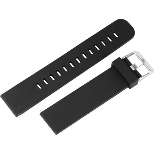 Quick Release Spring Bar 20/22MM Lug Width Black/White Silicone Watch Bands Pin Buckle Watch Straps Replacement