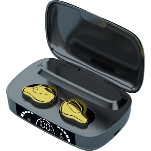 C10 Wireless Bluetooth Headset Tws Power Display Mini Touch 5.1 Gold Silver HiFi Heavy Bass LED Large Screen Siri