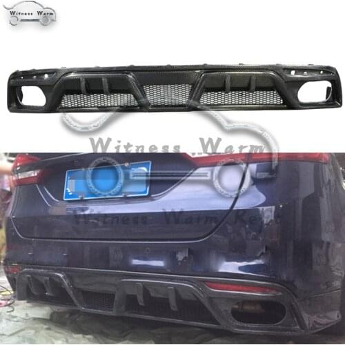 Rear Bumper Diffuser Lip Spoiler Carbon Fiber rear diffuser cover For Ford Mondeo 2013 2014 2015 2016