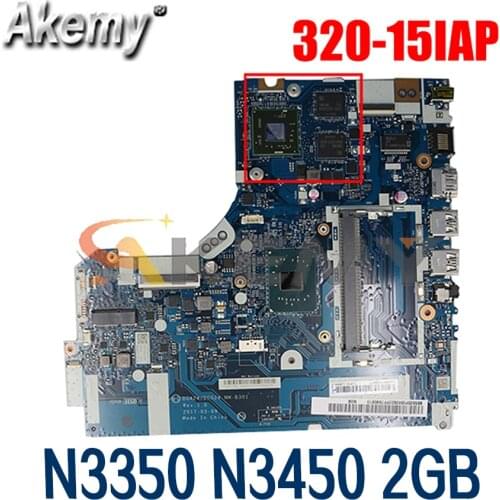 For Lenovo 320-15IAP notebook motherboard DG424 DG524 NM-B301 with N3350 N3450 CPU 2GB GPU DD3L tested 100% work Mainboard