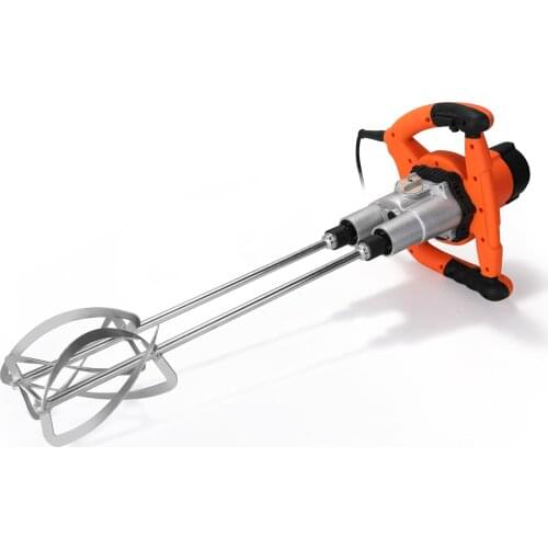KKmoon 2500W 220V Electric Mixer Paint Putty Cement Concrete Double Rod Electric Mixer 6 Speed Adjustable Infinitely Variable