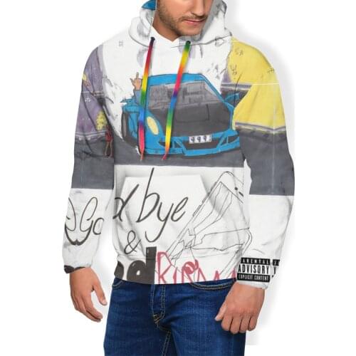Juice Wrld Hoodie Juice Wrld Hoodies White Warm Pullover Hoodie Long Length Cool Men Polyester Loose Hoodies