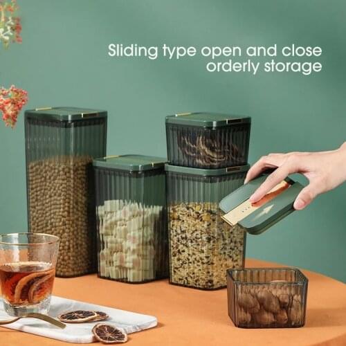 Kitchen Airtight Large Capacity Whole Grains Transparent Plastic Food Cans Container Box Snacks Dry Goods Storage Tanks