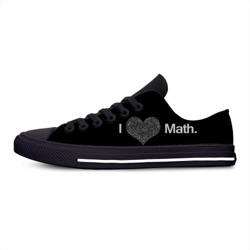 Mathematical Equation Formula Math Funny Fashion Casual Cloth Shoes Low Top Lightweight Breathable 3D Print Men women Sneakers