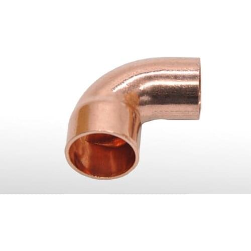 28.6mm ID x 28.6mm OD x 1mm Thickness Copper 90 Elbow Short Radius Scoket Weld End Feed Coupler Plumbing Fitting Water Gas Oil