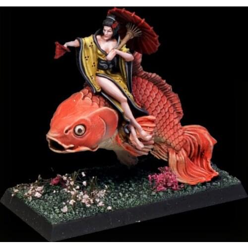 28mm Resin Model figure GK Hori Mizu Japanese performer Fantasy theme Unassembled and unpainted kit