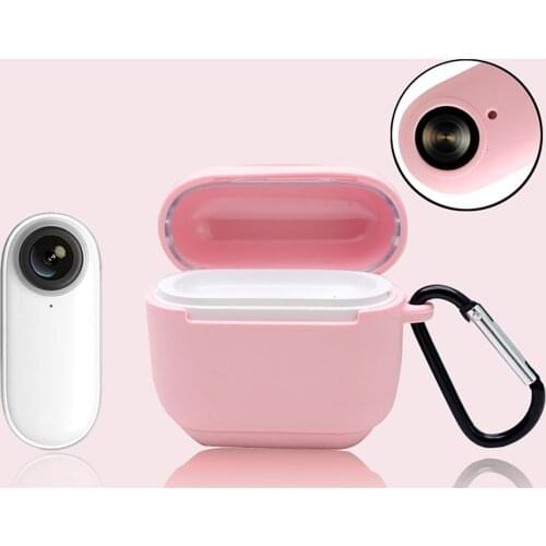 Soft Silicone Camera Protective Case Charging Case with Buckle for Insta 360 Go Action Camera Accessories
