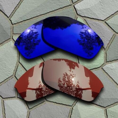 Violet Blue&Bronze Brown Sunglasses Polarized Replacement Lenses for Oakley Flak Jacket