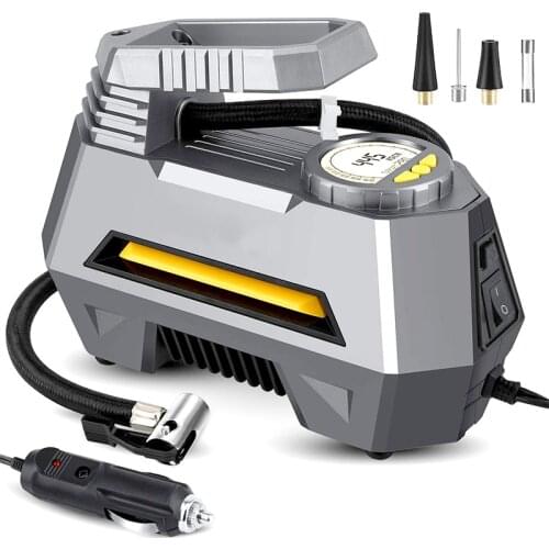 Portable Car Tire Inflator 12V Electric Air Compressor Auto Shut Off Digital Air Pump Tire Pump with LED Light