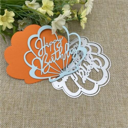 Happy birthday ocean Metal Cutting Dies Stencils For DIY Scrapbooking Decorative Embossing Handcraft Die Cutting Template