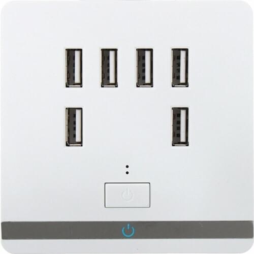 6 USB wall socket 220V to 5V USB charging and charging socket 6 hole 6 bit 6 port usb Type 86