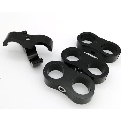 4pcs AN -10 AN10 19MM Hose Separator Clamp, Tidying Up Fuel, Oil, Coolant Lines