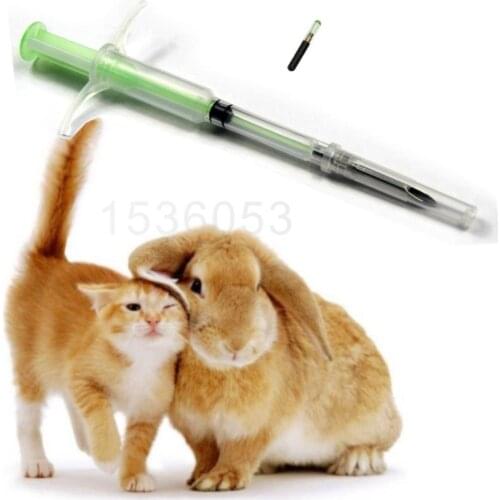 40pcs ISO11784 FDX-B standard Animal microchip rfid syringe 2.12*12mm Dog chips 134.2KHz pet injector sterile cat sheep syringe