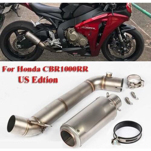 Motorcycle Slip on CBR1000RR Exhaust Tip Muffler Escape Tip Middle Mid Link Connection for Honda CBR1000RR 2008-2011 2013-2016