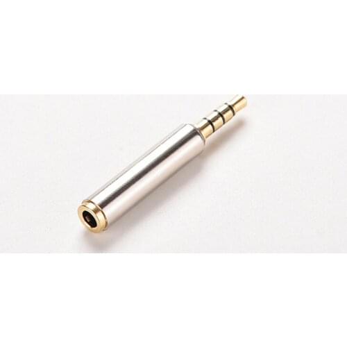 1PC 3.5mm Full Metal Male to Female M/F Stereo Audio Plug CTIA to OMTP Headphone Adapter Earphone Jack Connector Converter