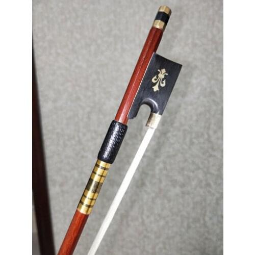 1 pcs New 4/4 Superior Brazilwood Violin Bow ebony frog white Horse hair