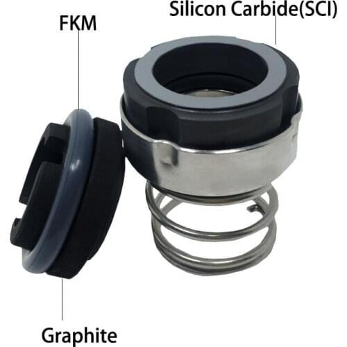 103E/103B-22 103E/103B-25 103E/103B-30 FKM Carbon Silicon Carbide Water Pump Single Coil Spring Bellows Shaft Mechanical Seal