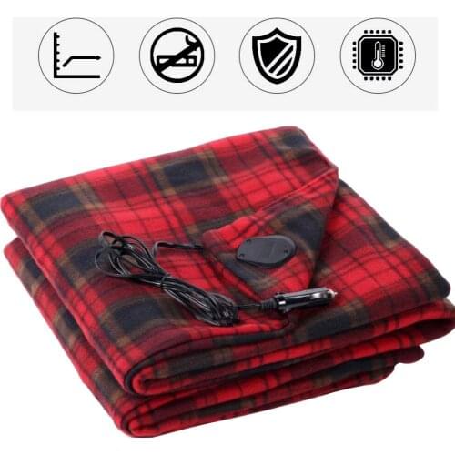 150x115CM Car Electric Heating Blanket 12V Auto Lattice Energy Saving Warm Electric Blanket For Cold Winters RV Or Emergency Use