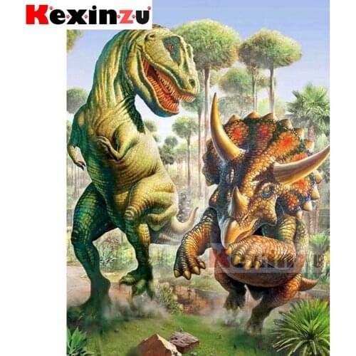 New 5D diamond painting full Square/Round diamond embroidery-Tyrannosaurus-rhinestone DIY mosaic Cross Stitch 3D Home Decor Y031