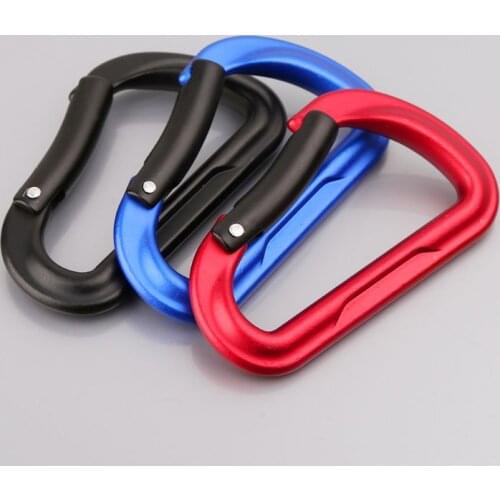 Aluminum Alloy D-ring Carabiner Outdoor Camping Keychain Clip Snap Hook Buckle Y51D