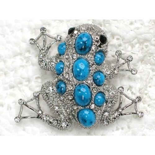 Rhinestone Clear brooch Frog Pin brooches C623 A
