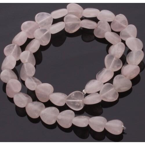 Louleur Heart Shape Pink Nature Stone Beads Selectable 10mm Beads For Bracelets Necklaces Making Strand