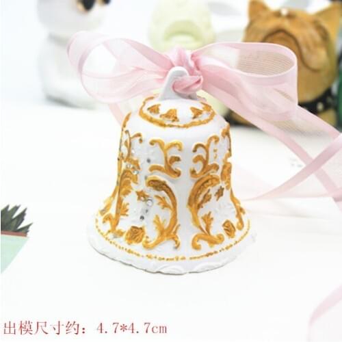 C1022 Christmas bell aromatherapy gypsum silica gel mold car car mounted aromatherapy gypsum ornament mold