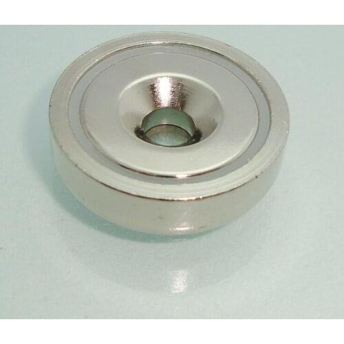 Dia48x10.8mm Vertical Max Pulling Force 47KGs super powerful salvage magnets pot permanent Neodymium deep sea salvage fish hook