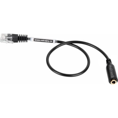 VoiceJoy 3.5mm Smartphone Headset Jack to RJ9/RJ10 Headset Office Phone Adapter Cable RJ9 plug to mobile phone 3.5mm jack
