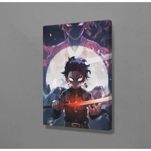 Tanjiro Demon Slayer KIMETSU NO YAIBA Painting wall Art Canvas for Living room home bedroom study dorm decoration prints