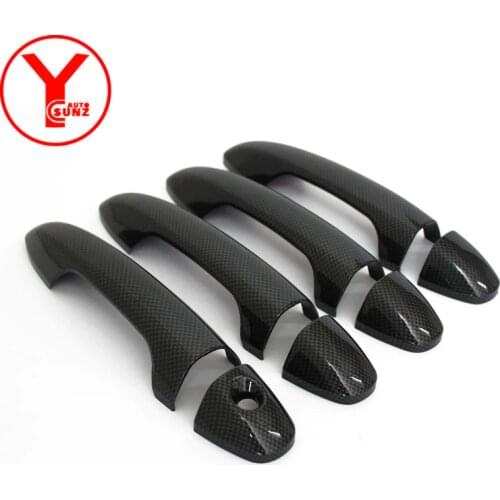 Door handle cover For Toyota hilux Fortuner REVO innova 2016 2017 2018 2019 ABS carbon fiber for rav4 2014+ accessories YCSUNZ
