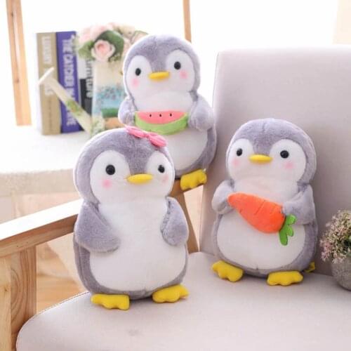 New cute couple penguin doll plush toy hug watermelon penguin cute childrens day gift