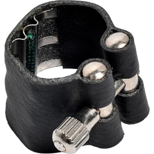 Leather Mark Nozzle Lock Ligature with Straightener for Alto Tenor Standard Saxophone
