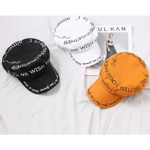 Fashion Unisex Cotton Beret Hat Autumn Sailor Hats For Women Men flat top captain Cap Travel Cadet Hat Navy Gorras