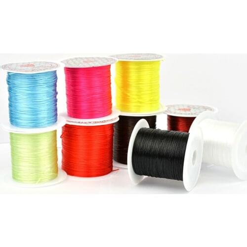10m/roll 0.8mm Crystal Stretchy Elastic Craft Bracelet Beads Thread Cords Wire 16 Colors Pick for Jewelry Making Bracelet
