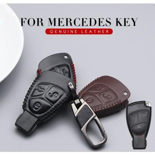 Remote Smart Car Key Case Cover Shell For Mercedes Benz W11 W124 Holder Auto Car Styling Keyring For Old Benz W211 W214