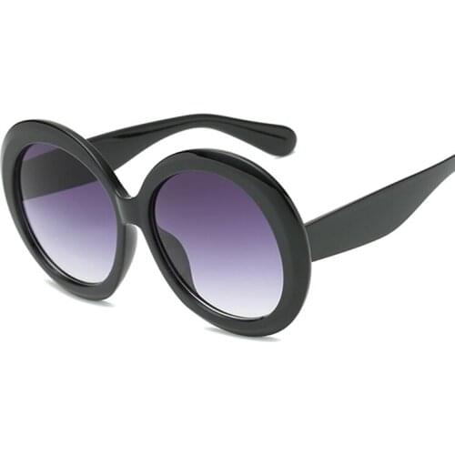 Oversized Sunglasses Women Big Frame Round Gradient Lens Sun Glasses Female Male Vintage Brand Clear Mirror Shades Oculos De Sol