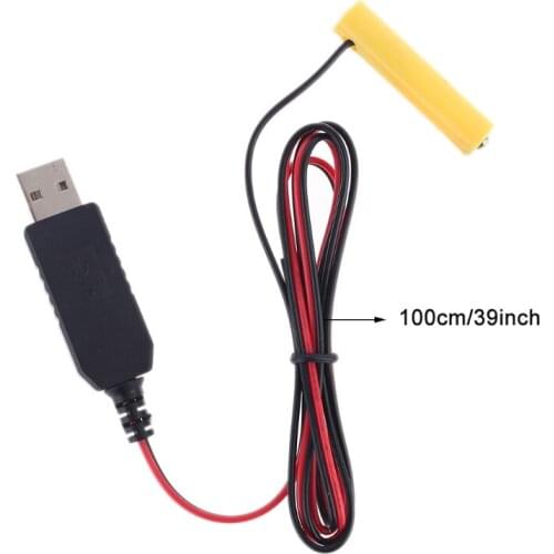 EU Plug USB Power Supply Adapter Convert to AAA Battery Eliminator Can Replace 1-4pcs 1.5V LR03 AAA Battery Elimination for E56B