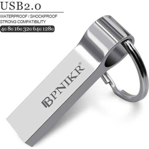 USB Flash Drive 128GB 64GB 32GB pendrive keychain flash drive usb stick 16GB 8GB 4GB Memory Stick metal Pen Drive Free Shipping