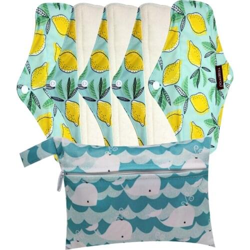 Waterproof Reusable Bamboo Sanitary Pads Mama Maternity Menstrual Cotton pads Washable Panty Liner