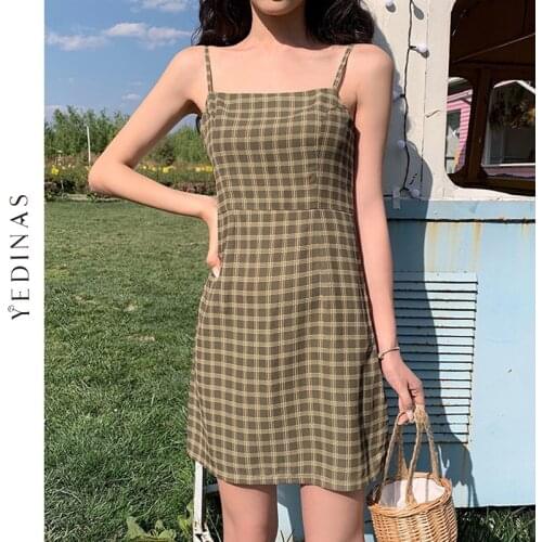 Yedinas Summer Dresses In A Cage