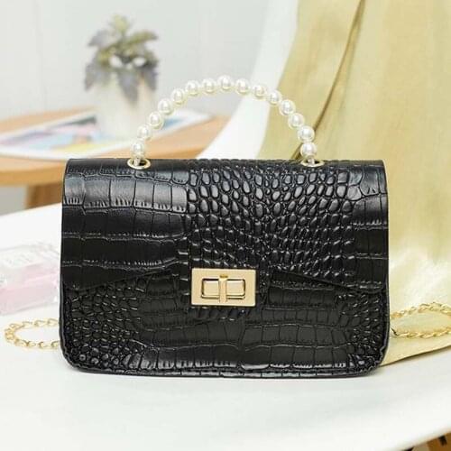 2021 Crocodile Pattern PU leather Shoulder Bag Womens Brand Designer Metal Chain Mini Top-hand Messenger Bags Wallet Phone Bag