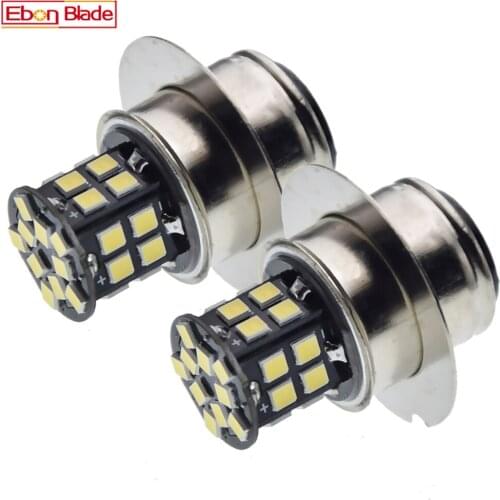 2Pc 6V 10-30V Motorbike LED P36D Headlight 2835 30SMD High Low Beam White Front Head Light Bulb For Motorcycle Scooter Moto Lamp