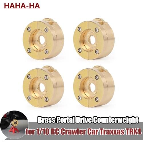 2PCS TRX4 Heavy Brass Portal Drive Housing Counterweight Balance Weight for 1/10 RC Crawler Car Traxxas TRX4 TRX-4