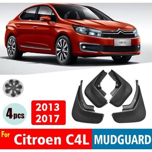 FOR Citroen C4L C4 Sedan Mudflaps Guard Splash Mudgurds Fender Mud Flpa Guards Car Accessories Auto Styline Front Rear 4pcs