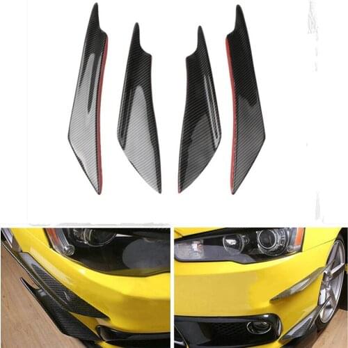 4pcs/set Car Front Bumper Lip Decoration Diffuser Splitter For Opel Astra H G J Insignia Mokka Toyota Avensis Rav4 Ford Focus 2
