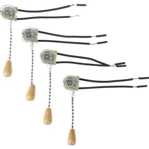 4pcs/Lot Wall Light Pull Switch Home Ceiling Fan Lamp Universal Pull Chain Cord Switch Set Replacement Tools 3A/250V