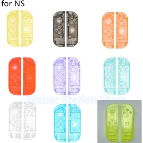 45sets Transparent color Left Right Housing Shell Cover Case Set replacment for NS Switch Joy-con Controller repair Accessories