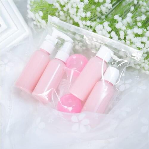 8PCS/Set Portable 50ML Travel Bottle Set Empty Shampoo Lotion Bottle Set Plastic Pressing Spray Bottle Makeup Kit For Travel